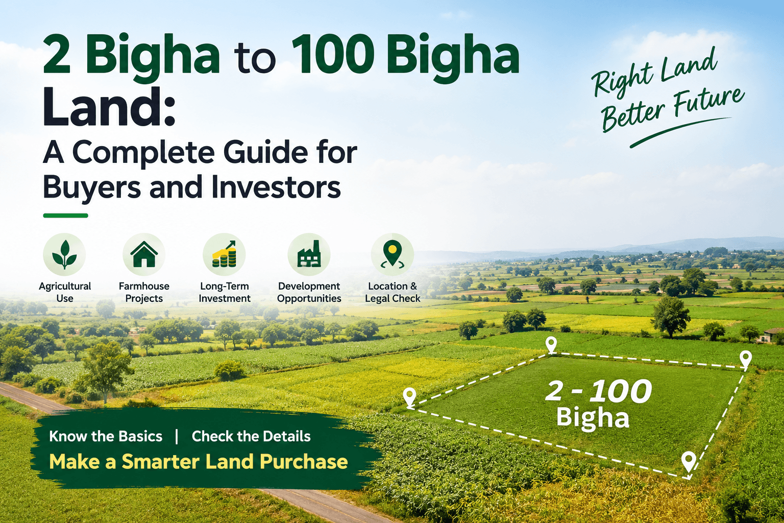 2 Bigha to 100 Bigha Land: A Complete Guide for Buyers and Investors