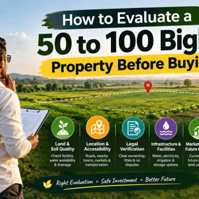 How to Evaluate a 50 to 100 Bigha Property Before Buying